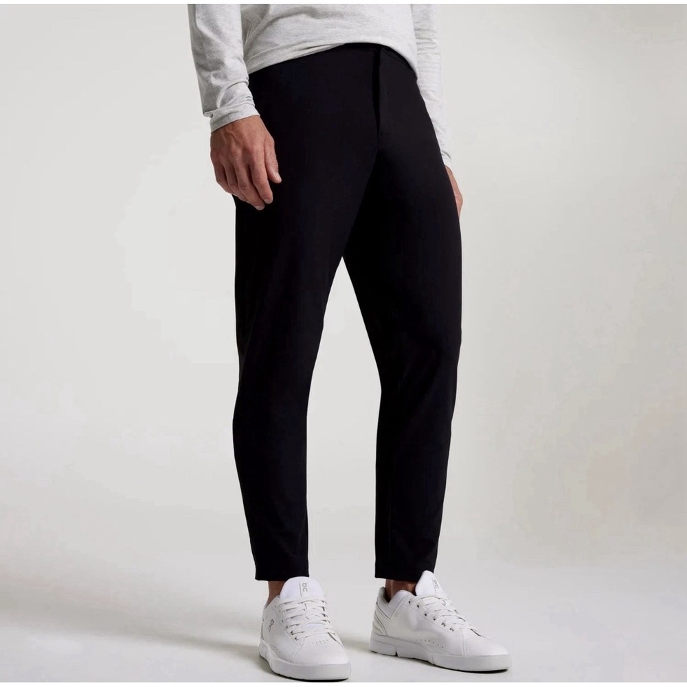 VRST Limitless Pants Men's XL Pure Black Slim Taper Drawstrings Performance NWT